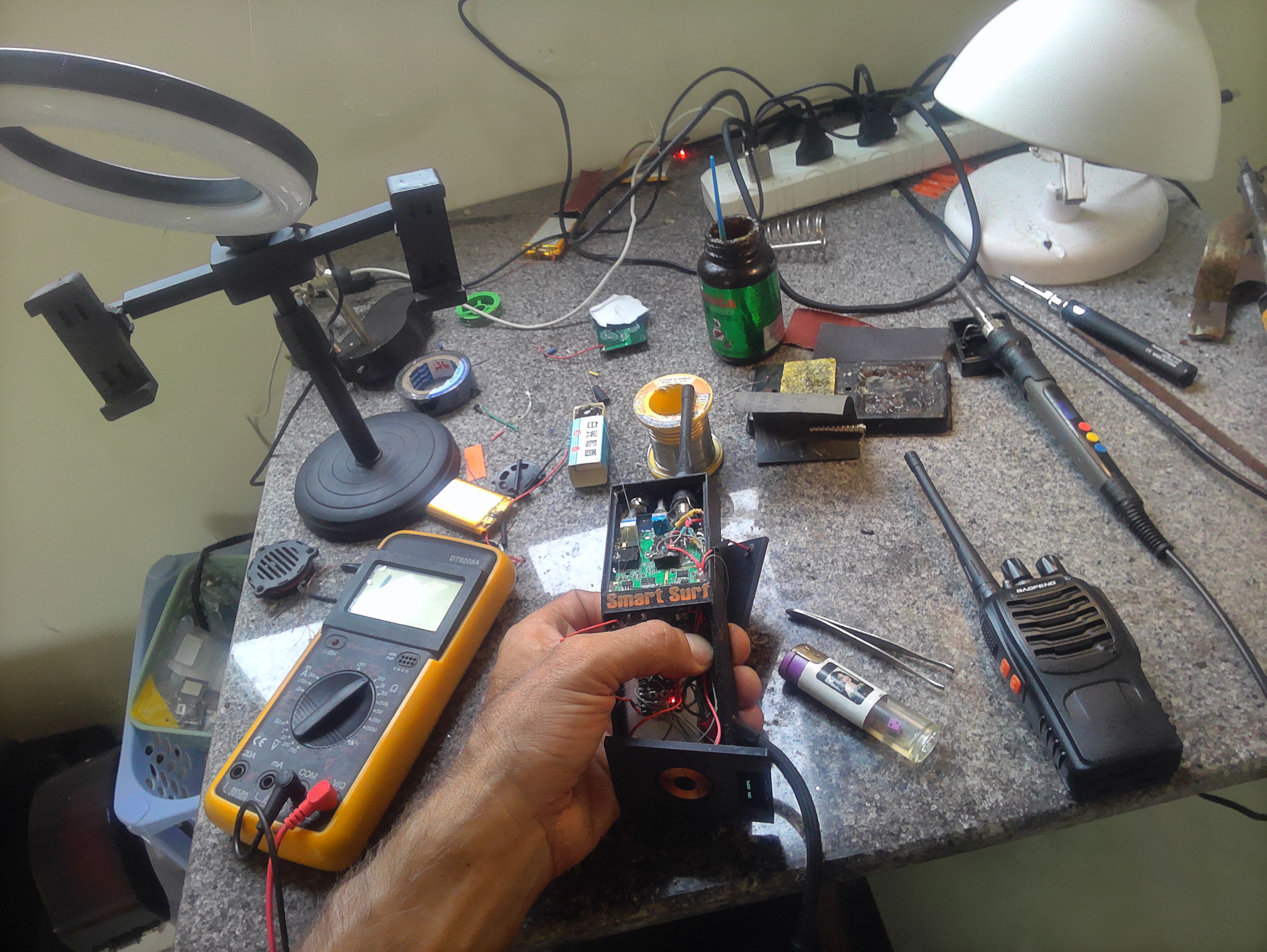 Prototyping SmartSurf intercom in the workshop
