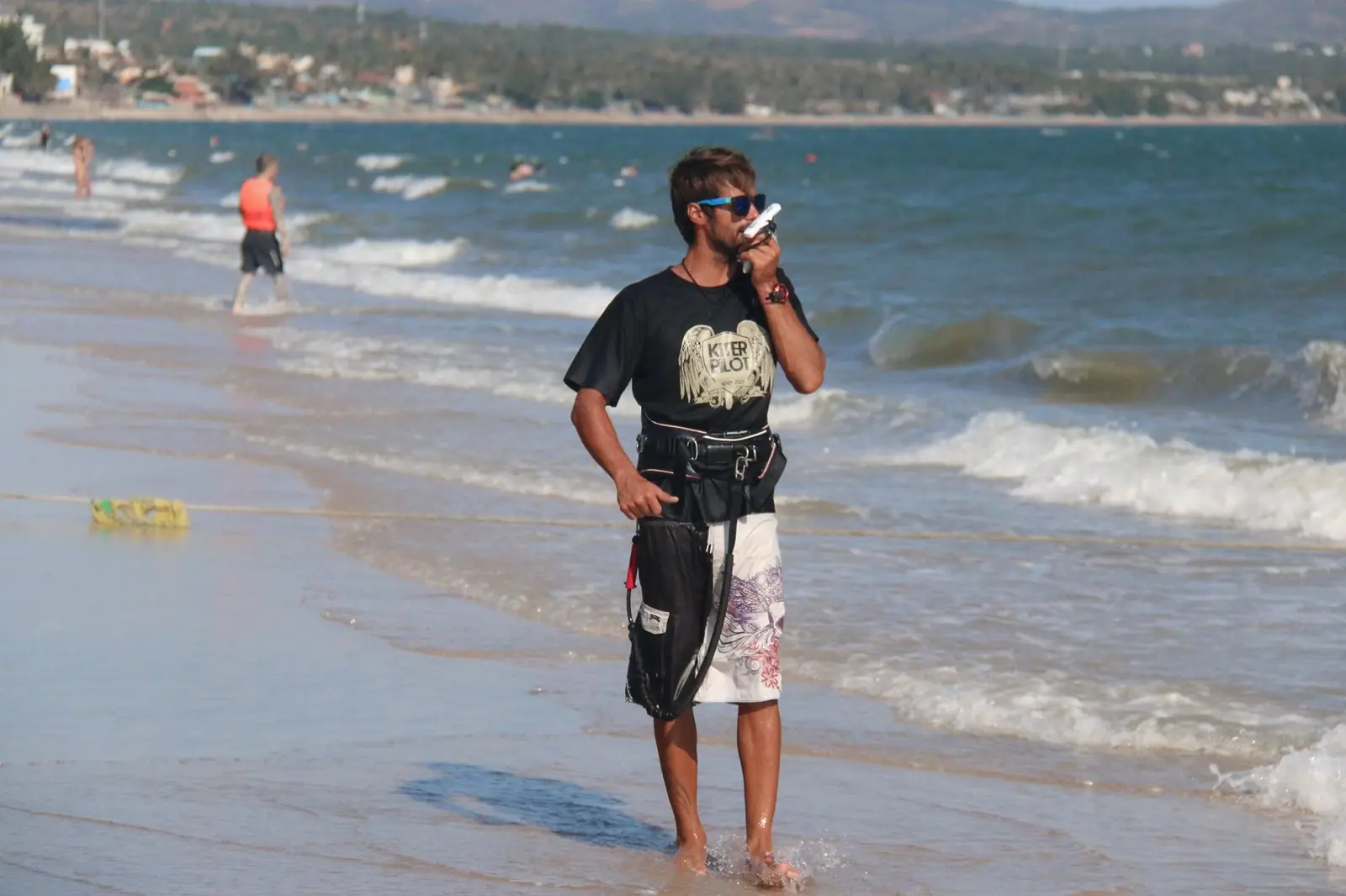 Teaching on the beach